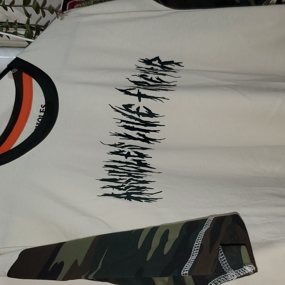 Assholes Live Forever Tan/ Camo Ringer Tee - Picture 4 of 6